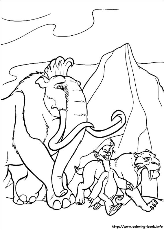 Ice Age coloring picture